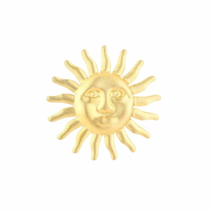 Golden Sun Ring – verstelbare stainless steel ring met uniek zondesign