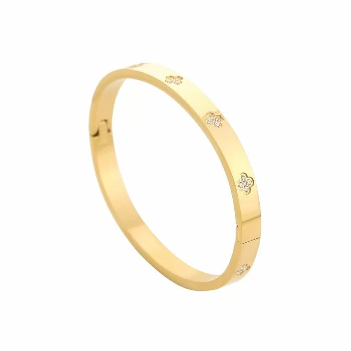 Tijdloze bangle met klaverdesign – Naomé Boutique