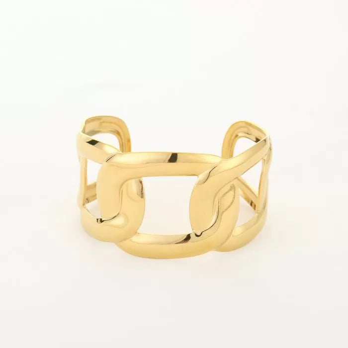 Chain Statement Bracelet – chunky gouden cuff armband