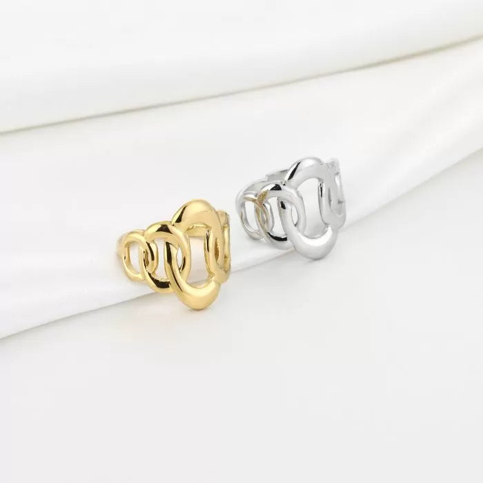 Chain Statement Ring in zilver – Naomé Boutique