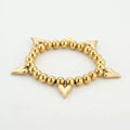 Elastische kralenarmband met gouden hartjes – Naomé Boutique