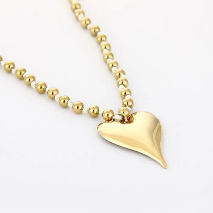 Elegante dames ketting met vallend hart – Naomé Boutique