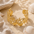Goudkleurige Sea Treasure Bangle armband van stainless steel