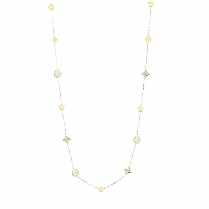 Layering ketting goud met charms – Naomé Boutique