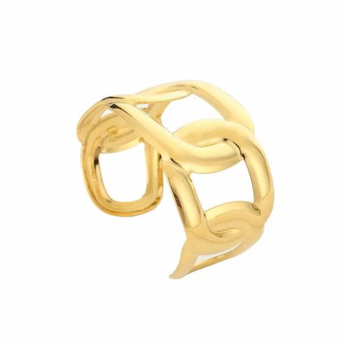 Statement cuff armband met chain design – Naomé Boutique