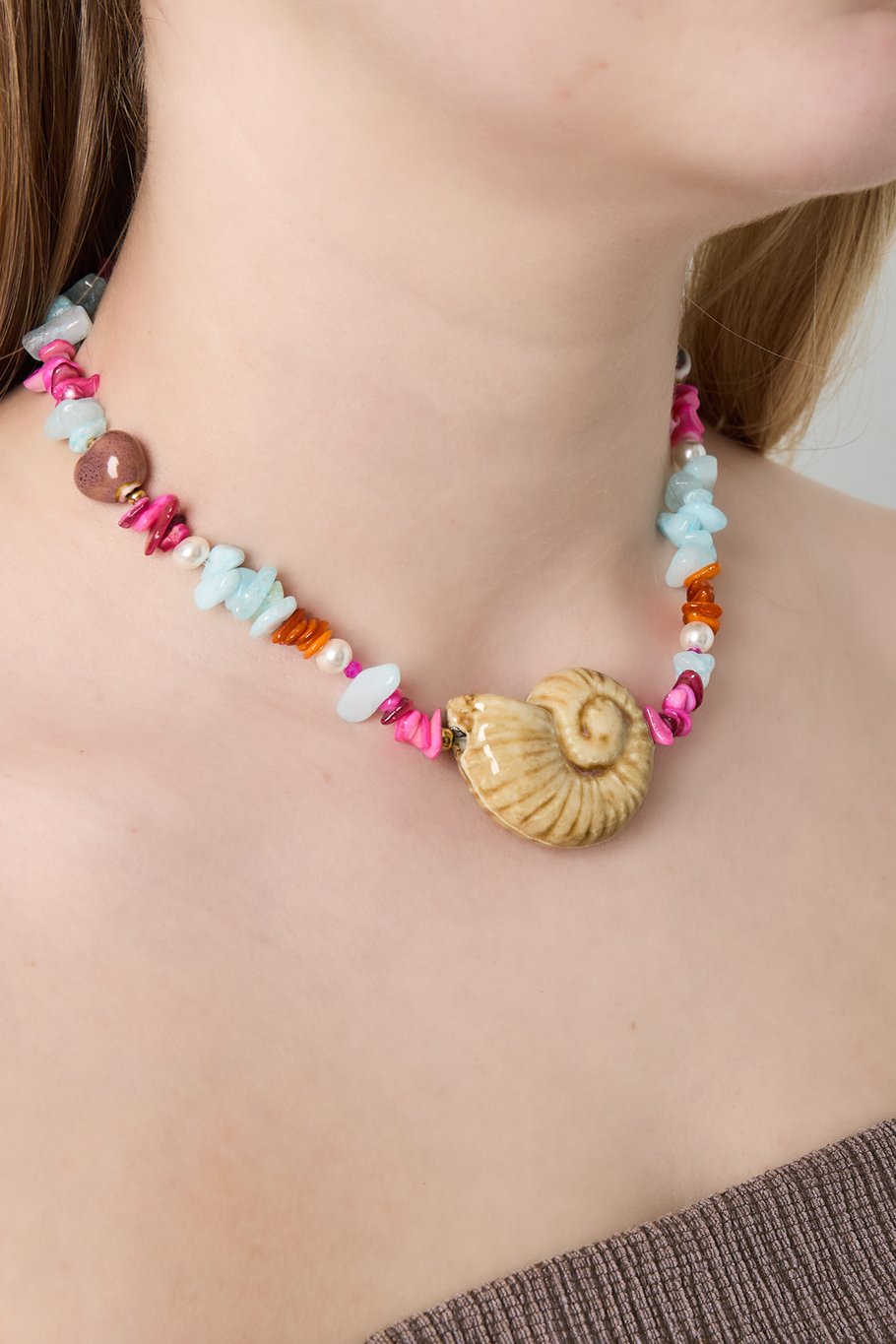 Zomerse statement ketting met schelpen design – Naomé Boutique